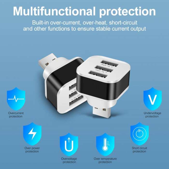 USB 2.0 HUB 3-port Expander(Silver)