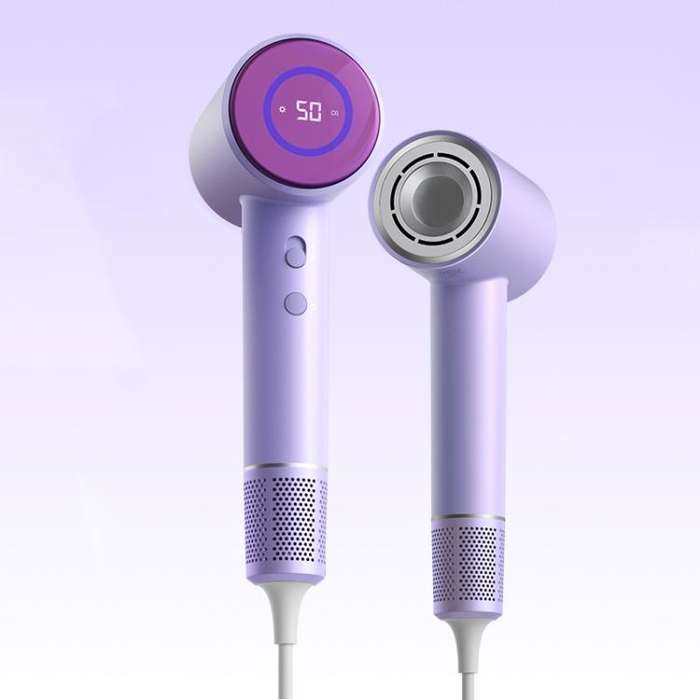 D3 110000 High Speed Smart Constant Temperature Negative Ion Hair Dryer, Color: US Plug Purple