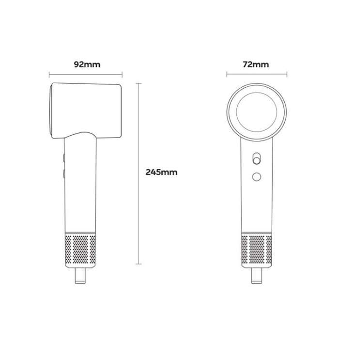 D3 110000 High Speed Smart Constant Temperature Negative Ion Hair Dryer, Color: EU Plug  Gray