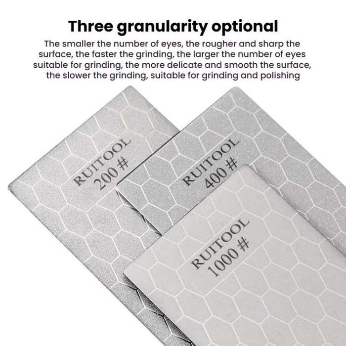 RUITOOL Emery Sharpening Disc Rectangular Diamond Honeycomb Knife Sharpener Household Polishing T...