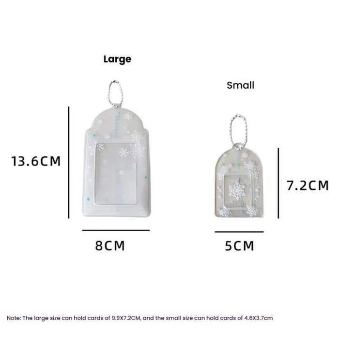Hisocute Snowflake PVC Card Holder 1 inch 2 inch 3 inch Star Small Card Pendant Photo Case, Color...