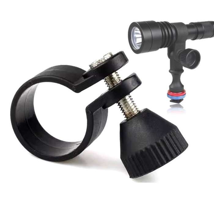 Diameter 20mm Adjustable Diving Flashlight Holder Mount Clamp For Dive Photography