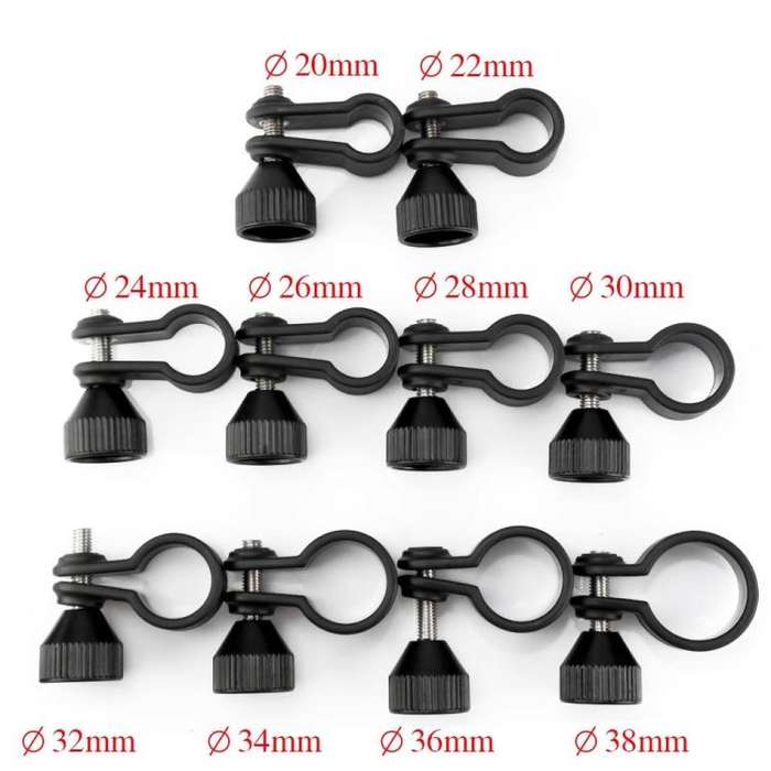 Diameter 30mm Adjustable Diving Flashlight Holder Mount Clamp For Dive Photography