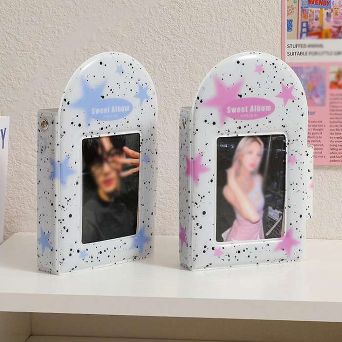Hisocute Square Snap Album Girls 3 inch Postcards Album Holder Student Polaroid Collect Organizer...