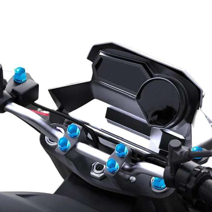 Motorcycle Scooter Modification Parts Screw Cover Decorative Screw Cap(Blue)