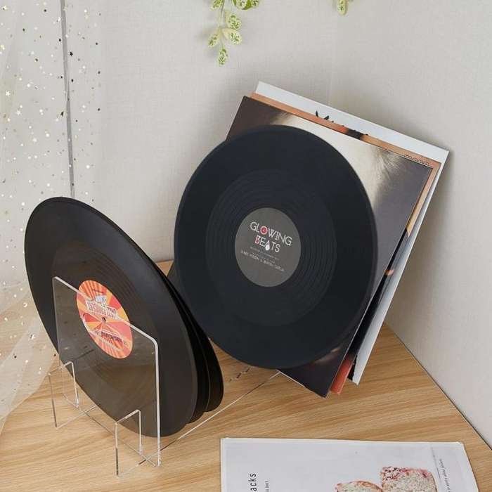 Removable Desktop Acrylic CD Vinyl Record Stand Album Book Display Stand(YX149)