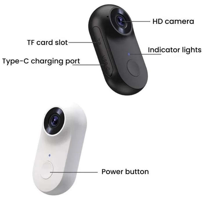 Pet Recorder With Collar Cat Dog View Camera, Size: WiFi With 64G Memory Card(Black)