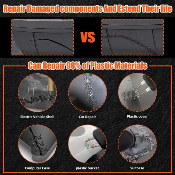 Lithium Plastic Welding Machine Rechargeable Cordless Car Bumper Plastic Repair Welder Parts Repa...
