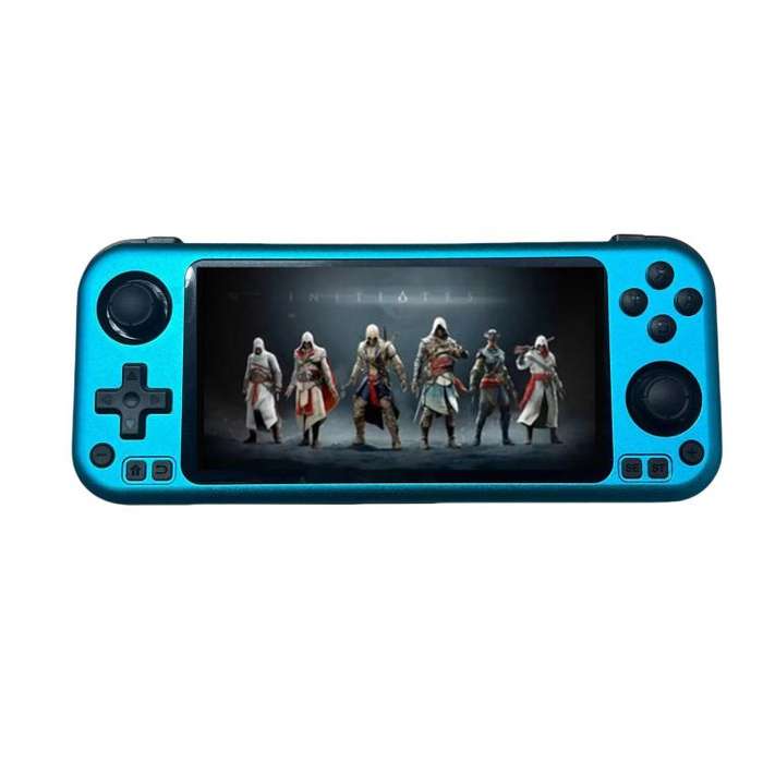 CB408 4.7-inch Touch Screen Handheld Game Console Supports WiFi Android 11 +Linux System 128G(Blue)