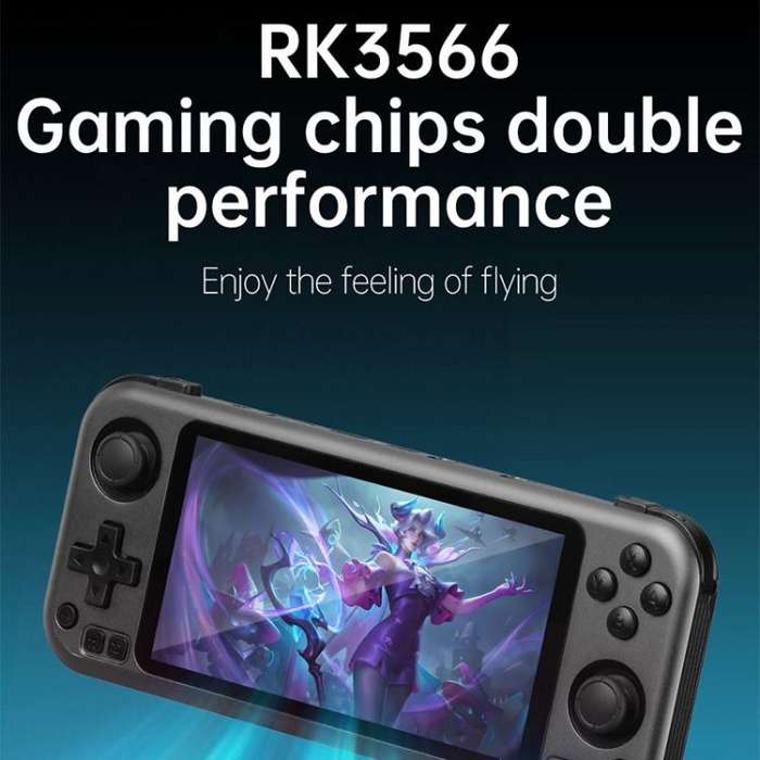 CB408 4.7-inch Touch Screen Handheld Game Console Supports WiFi Android 11 +Linux System 128G(Blue)