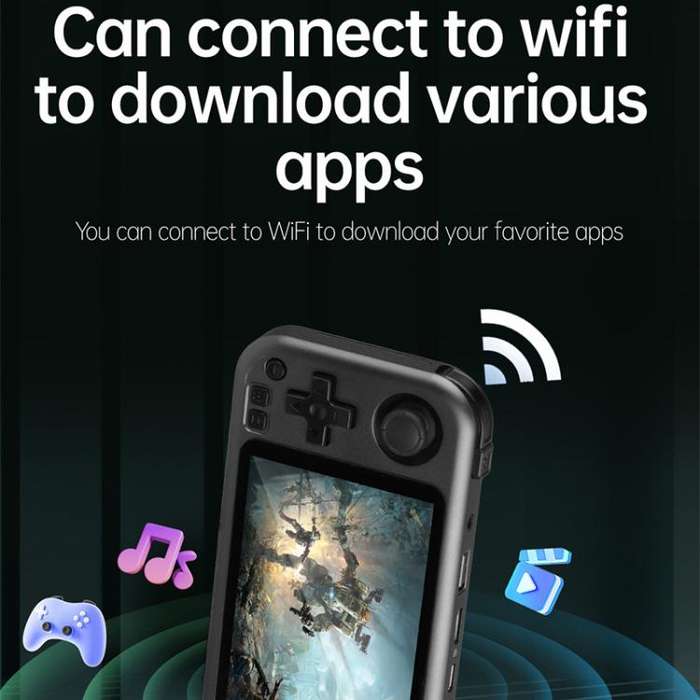 CB408 4.7-inch Touch Screen Handheld Game Console Supports WiFi Android 11 +Linux System 64G(Blue)