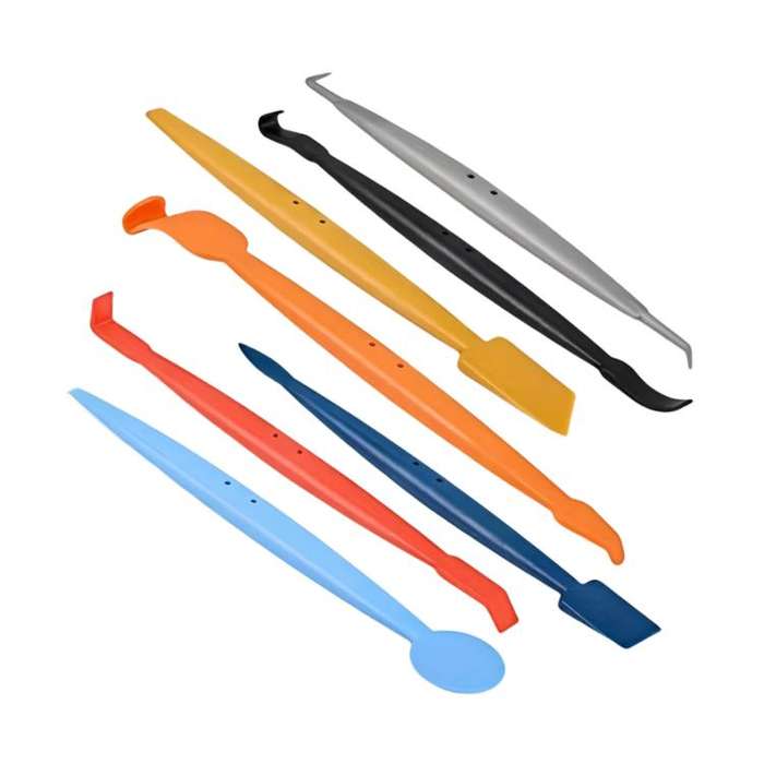 7pcs /Set Car Wrap Trimming Edge Tinting Tool Solar Film With Magnetic Squeegee Scraper Kit