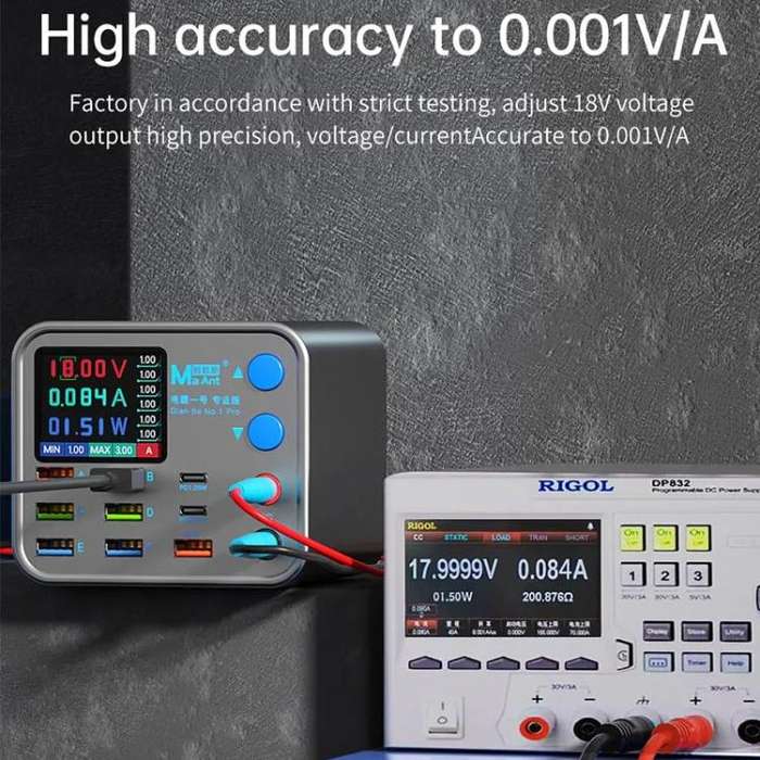 MaAnt DianBa No.1 Pro Multi-port Charger 9-ports With Digital Display Power Wireless Charger EU Plug