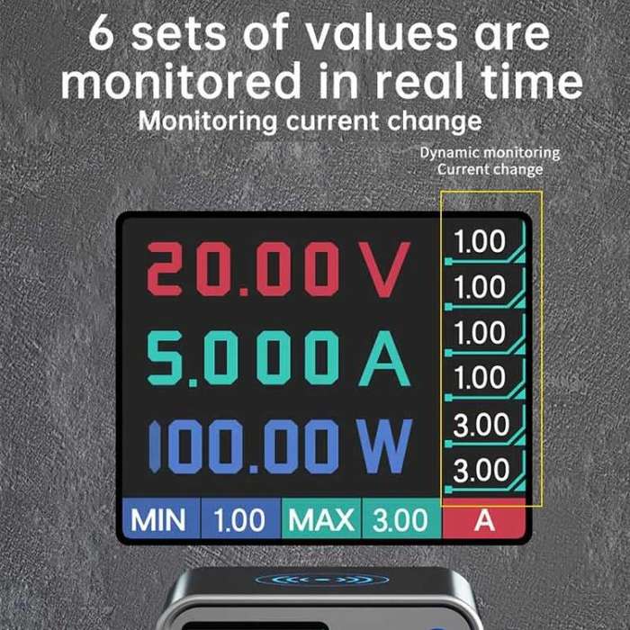 MaAnt DianBa No.1 Pro Multi-port Charger 9-ports With Digital Display Power Wireless Charger EU Plug