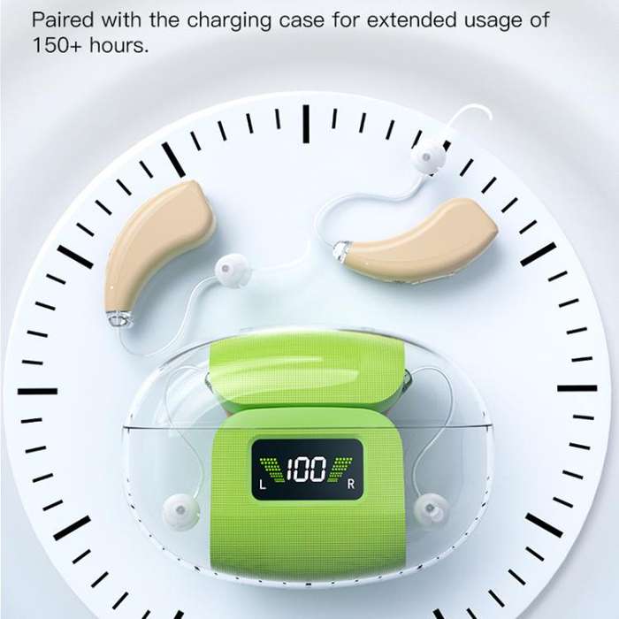 16-Channel Digital Hearing Aid Elderly Sound Amplifier With Digital Display Space Charging Box(Sk...