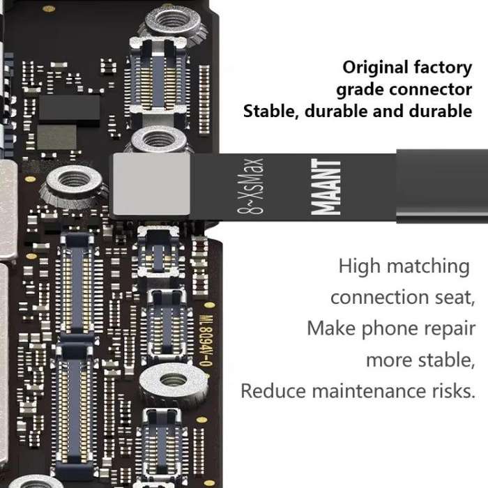 For Apple 7-16 Series Cell Phones MaAnt M064 1M 8 In 1 Power On Cable Flex Testing Line
