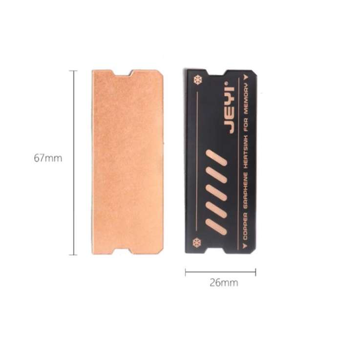 2pcs /Pack JEYI Pure Copper Graphene Laptop Memory Heatsink Radiator for DDR5 DDR4 DDR3(NB-CG)