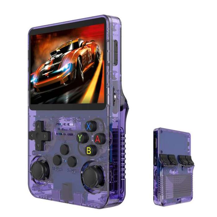 R36S Retro Handheld Game Console Linux System 3.5-Inch Screen Single TF Card Version 128G(Clear P...