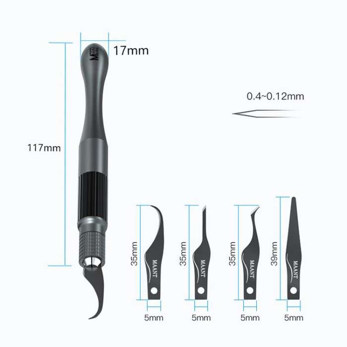 MaAnt MY-102 4 In 1 Blade Pry IC / CPU Hard Disk Blade Cell Phone Motherboard Repair Scraping Gum...