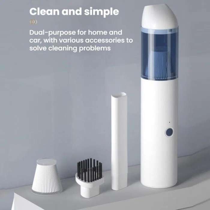 Portable Wireless Car Vacuum Cleaner Small Chargeable Handheld Wet / Dry Large Suction Household ...
