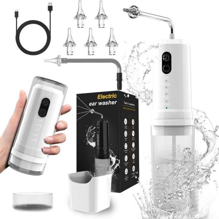 Portable Electric Ear Cleaner Earwax Remover Ear Cleaner(White)
