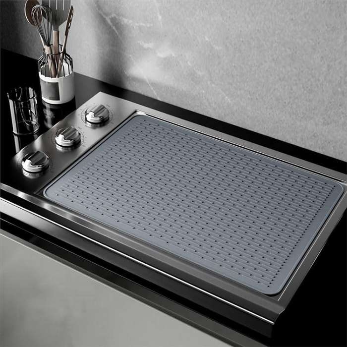 76 x 53 x 0.25cm Multifunctional Silicone Stovetop Thermal Protection Mat Under Sink Drainage Pad...