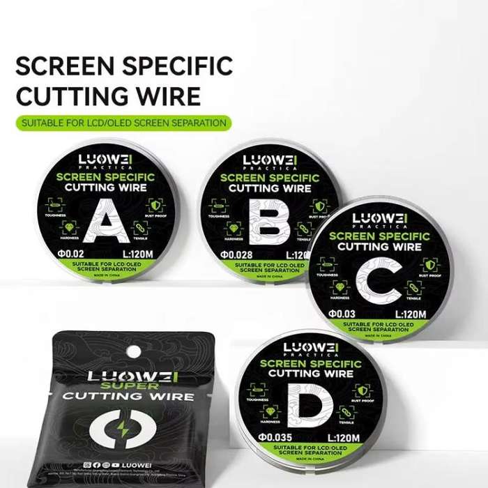 LUOWEI 120M Cell Phone LCD Screen Separation Line High Hardness Cutting Diamond Wire, Spec: D 0.0...