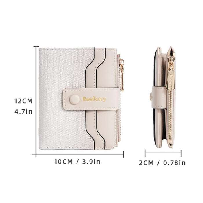 Baellerry NR118 Women Short Wallet Gradient Color Multi Card Zipper Coin Purse(Light Blue)
