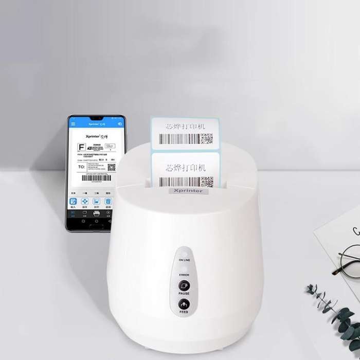 Xprinter XP-237B Barcode QR Code Supermarket Receipt Label Thermal Printer, Spec: USB+BT(US Plug)