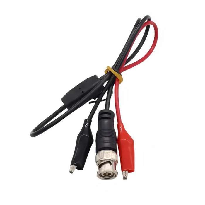 BNC Male To 2 Crocodile Clip Oscilloscope Probe Cable Q9 Signal Test Cable, Length: 0.5m