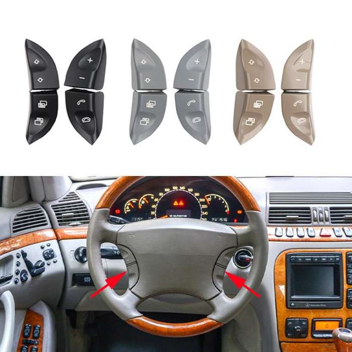 For Mercedes-Benz S-Class / CL-Class Car Steering Wheel Multi-Function Button Buttons 2208210679(...