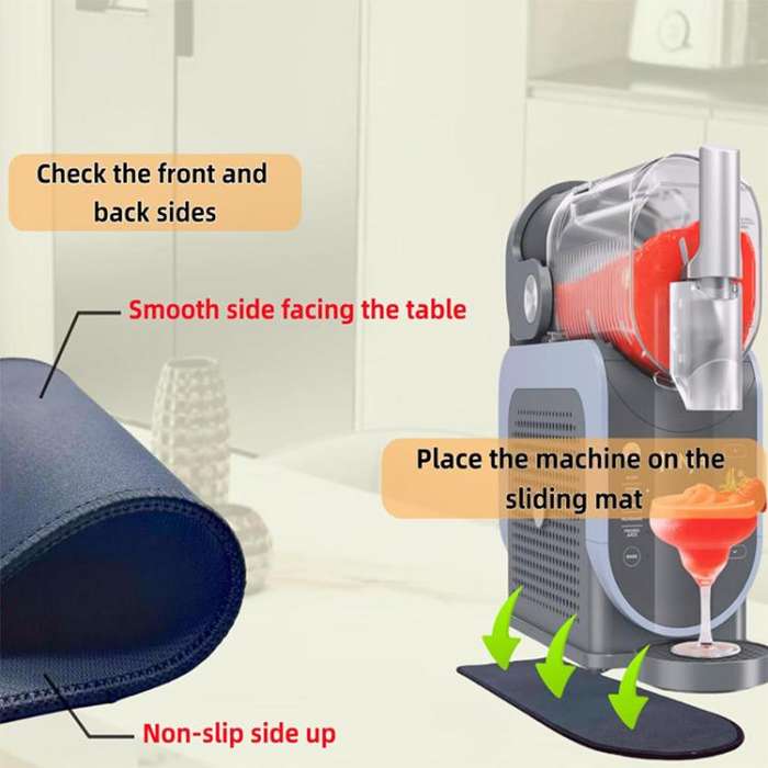 Sliding Pad for Ninja Frozen Drink Maker FS301C / FS301 / FS300 Dual-Sided Stabilizing Mat for Ea...
