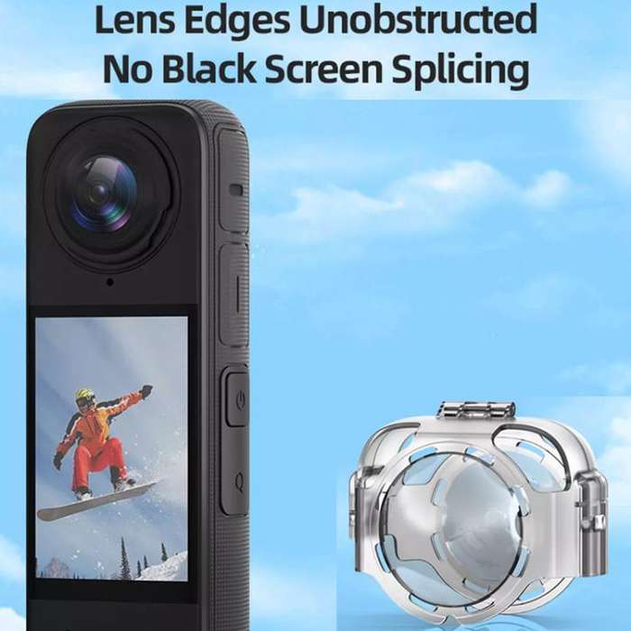 For Insta360 X4 HEPAIL AC37 Lens Anti-fog Snap-on Protective Mirror Front and Rear Lens Protectors