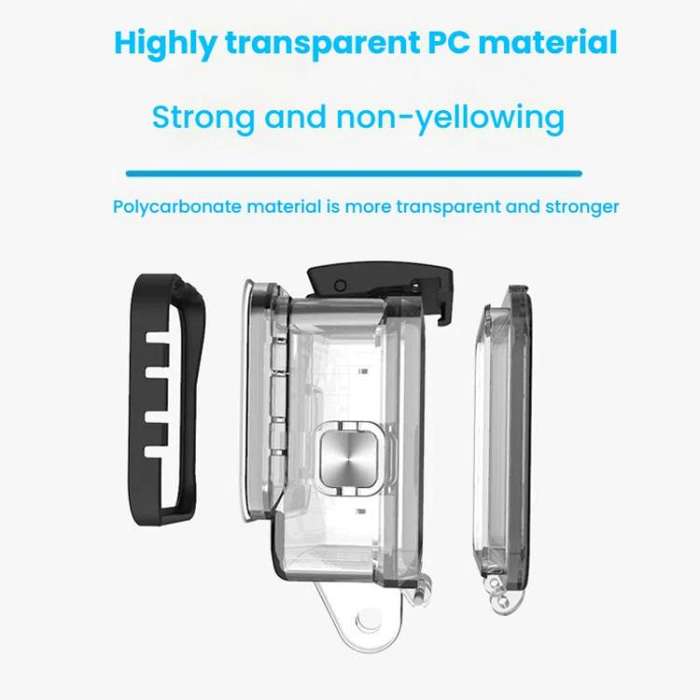 TELESIN For GoPro HERO8 Black 50m Waterproof Protective Case Diving Case Sports Camera Accessorie...