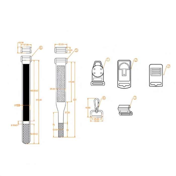 7pcs /Set Multimeter Portable Hanging Magnetic Lanyard(BC0006001300)