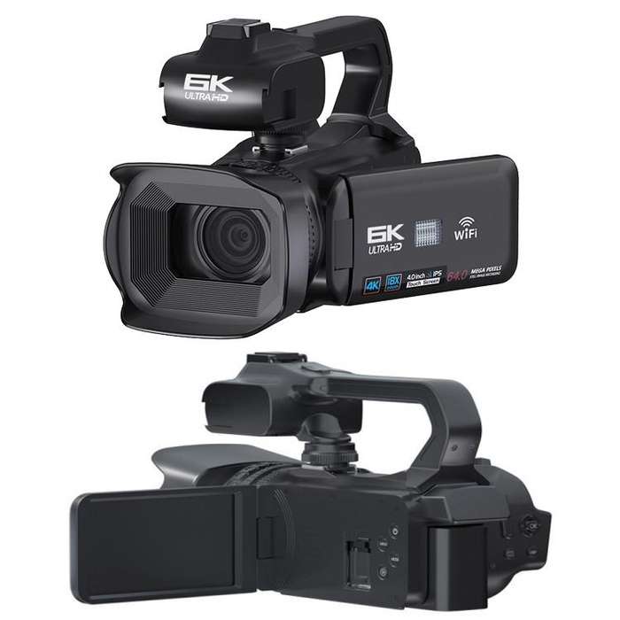 64MP 6K 18X Digital Zoom Ultra HD Video Camera With 4-Inch Touch Screen Camcorder 32G