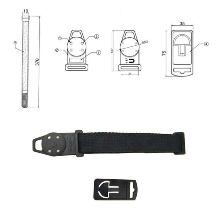 3pcs /Set Universal Digital Multimeter Portable Magnetic Lanyard(BC0006012700)