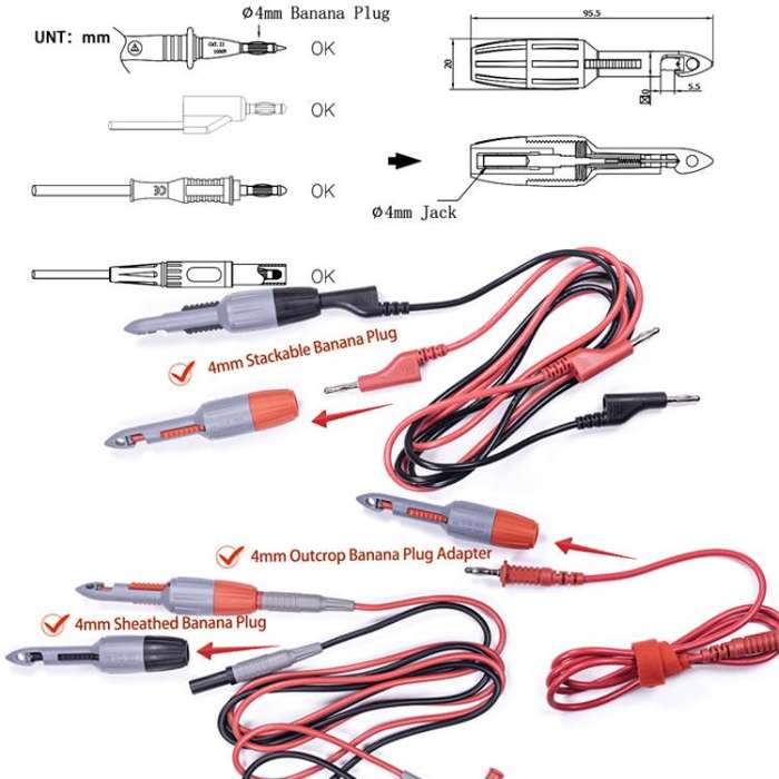 Universal Multimeter Test Piercing Probe For Auto Repair(2mm Jack)