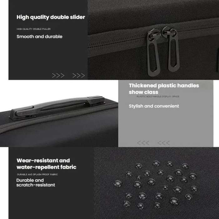 BKANO For Sony PS5 Slim Storage Bag Hard-Shell Shoulder Suitcase Storage Case(Gray)