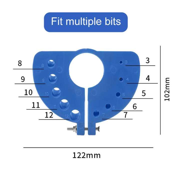 Multi-Specification Drill Bit Grinder Waste Drill Bit Sharpening Assistant Tool(Blue)