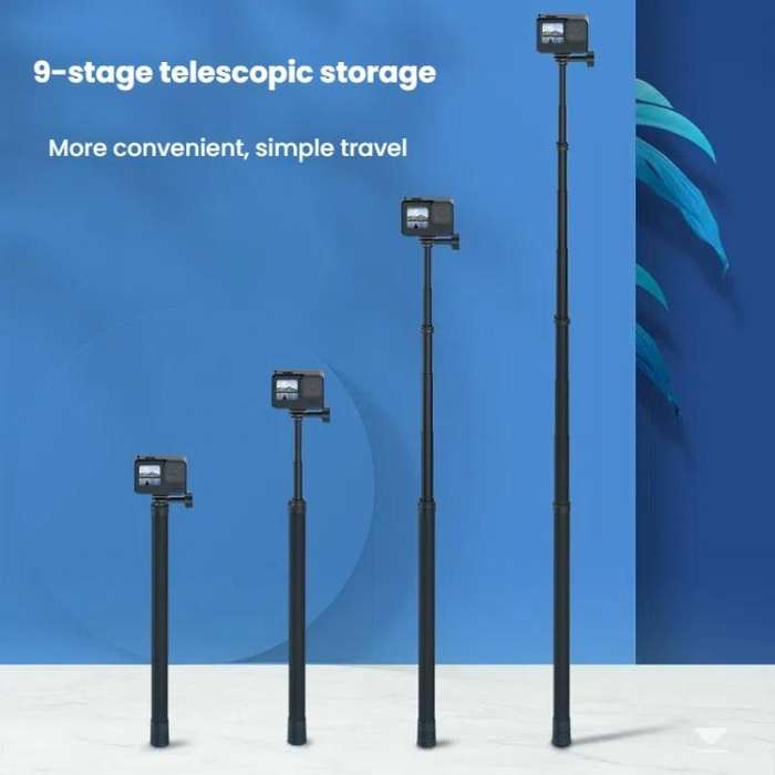 TELESIN Gen 2 2.7m Carbon Fiber Selfie Stick Sports Camera Extension Rod For GoPro HERO13 Black /...