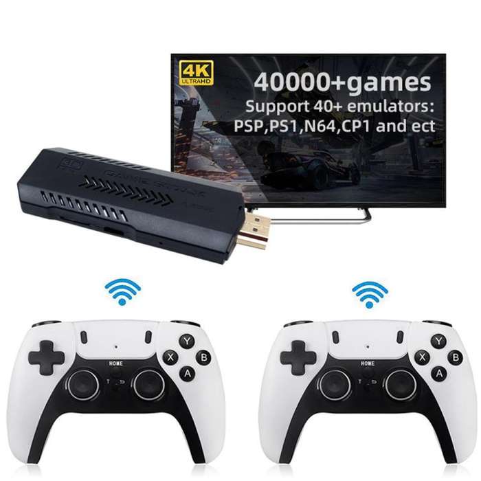 M10 Pro 4K TV Game Player 3D HD Retro Video Game Console 256G With Charged Controller