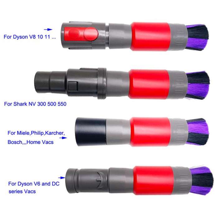 32mm Soft Brush+35mm Connector Vacuum Cleaner Dusting Streak Free Soft Brush Replacement Accessor...