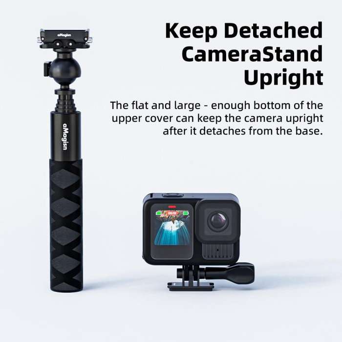 aMagisn Mini Quick Release Mount for Sports Cameras, Spec: 2-claw Base+1/4 Inch Cover