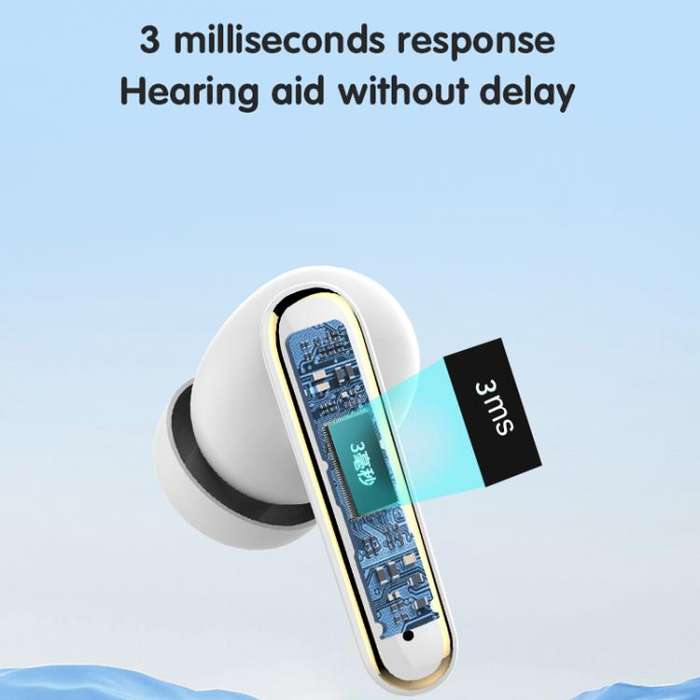 Smart Touch In-Ear Hearing Aid With Digital Charging Compartment(Black)