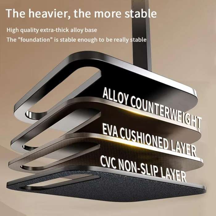 Portable Vesa Monitor Stand Height Adjustable Swivel Desk Mount For 17-Inch Screens(Black)