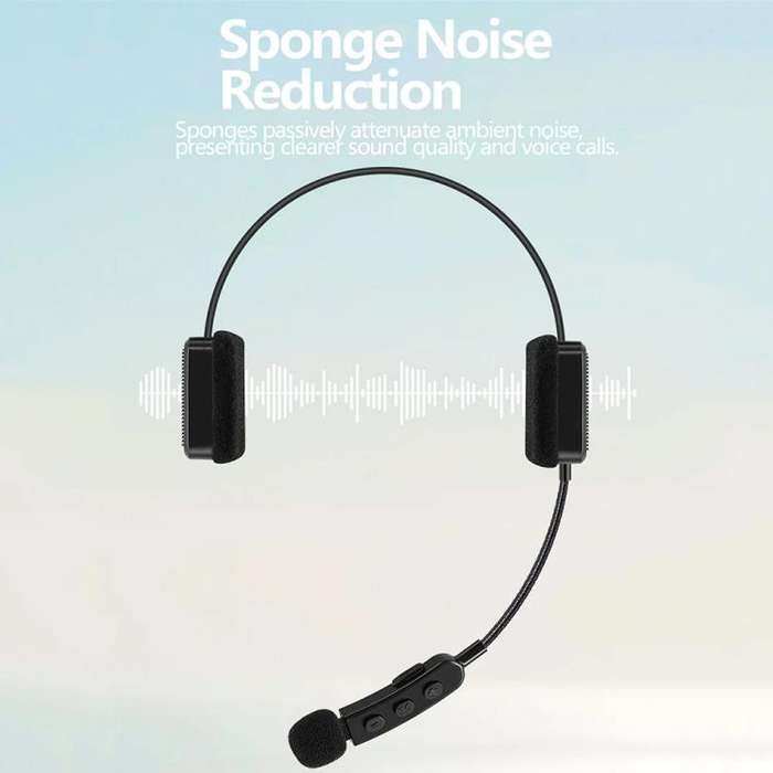 TW2S IPX5 Waterproof Noise Reduction Helmet Bluetooth Headset(Black)