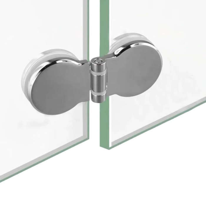 Frameless Glass Door Hinge Display Wine Cabinet 180 Degree Window Door Round Hinge, Spec: Single ...