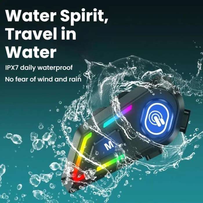 C5 IPX7 Waterproof Outdoor Cycling Noise Reduction Helmet Bluetooth Headset, Spec: Soft Mic