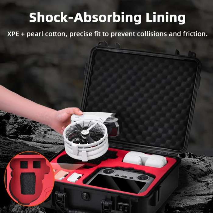 For DJI Flip BRDRC Explosion-proof Waterproof Case With Screen Remote Control Suitcase Shoulder C...